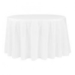 White Round Tablecloth